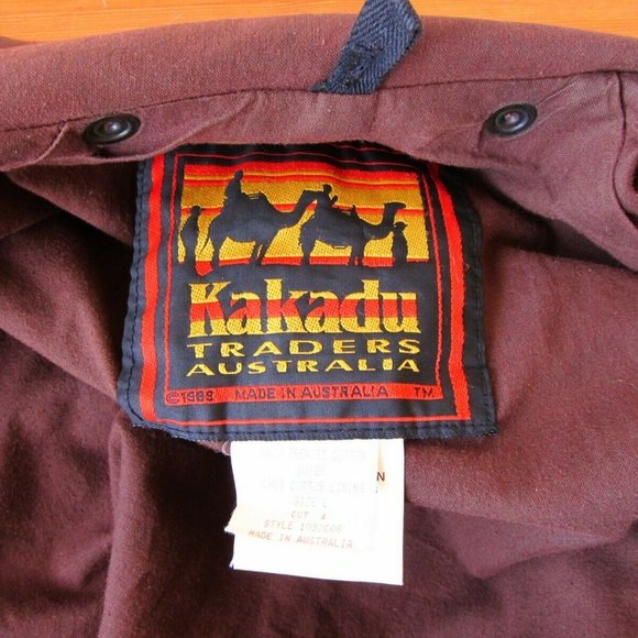 KAKADU TRADERS AUSTRALIA Ranch Duster Large Brown Oiled Cotton Canvas Coat - Picture 12 of 12